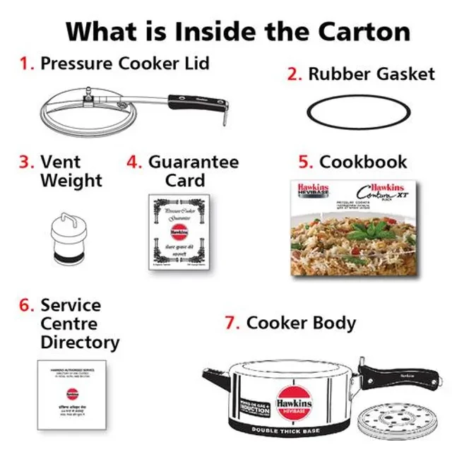 Hawkins Hevibase Aluminium Inner Lid Pressure Cooker - Induction Base, Silver, IH35, 3.5 l-6.webp